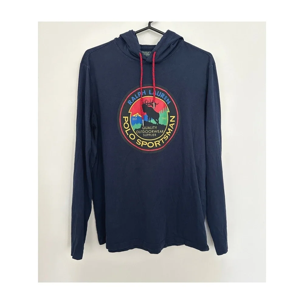 Polo‎ Ralph Lauren M Navy Polo Country Sportsman Hoodie Americana Rugged Prep